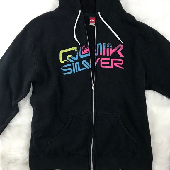 XL Black Quiksilver Major Zip Hoody